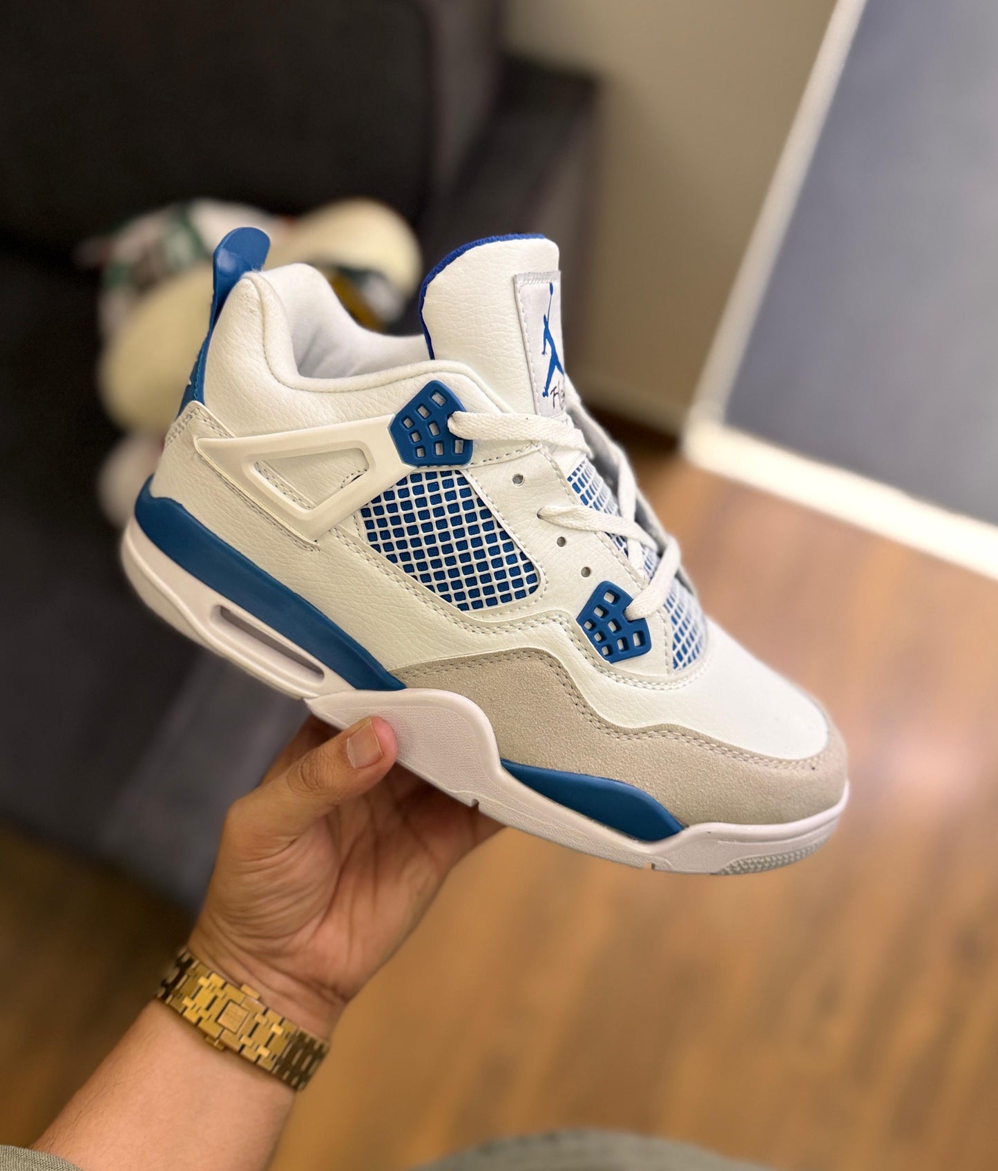 AIR JORDANS RETRO 4 MILITARY BLUE